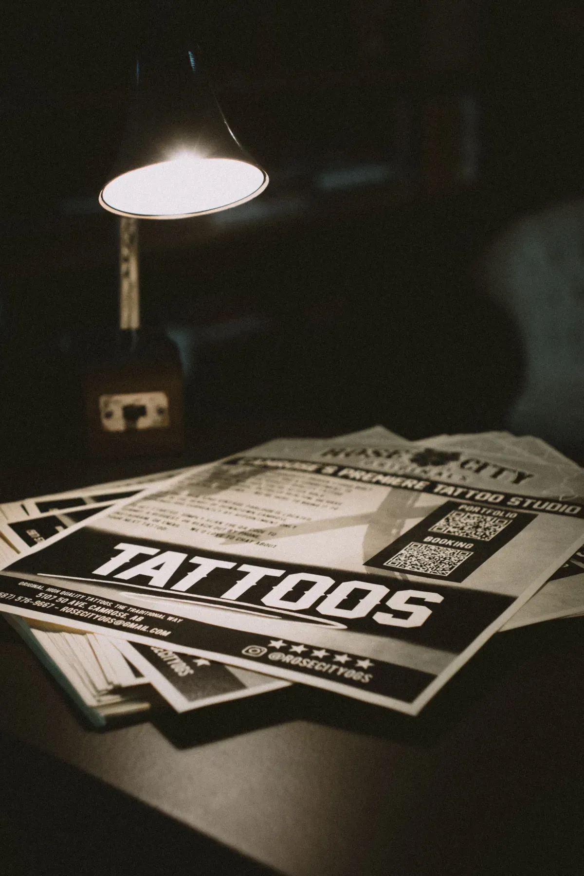 Newspaper tattoo display